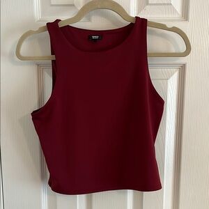 Body Contour High Compression High Neck Cropped Tank